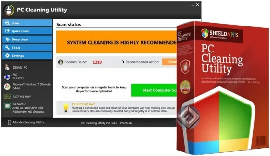 Pc cleaning utility portable