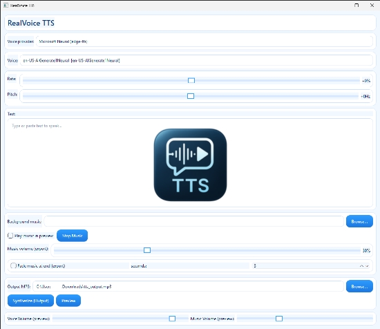 Real voice text to speech portable