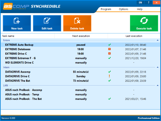 download the new Synchredible Professional Edition 8.103
