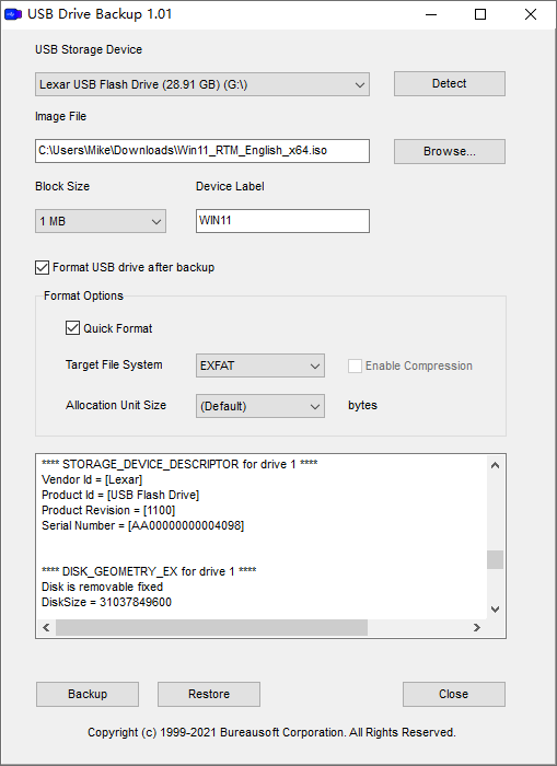 Portable USB Drive Backup PRO 3.0