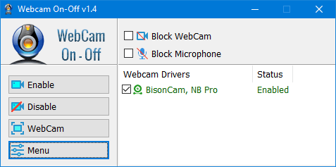 bisoncam nb pro color settings flash