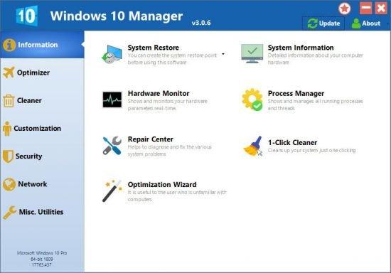 Portable Yamicsoft Windows 10 Manager 3.4.3 Multilanguage